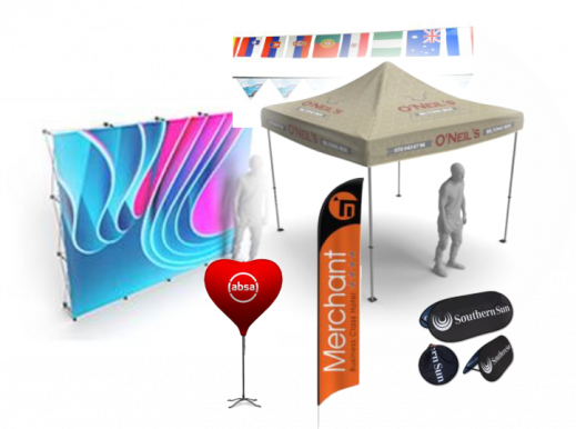 banner and flag mockup